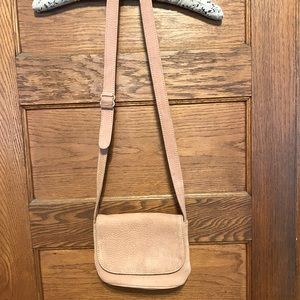 Vintage Coach Pink Nubuck Suede Crossbody Bag